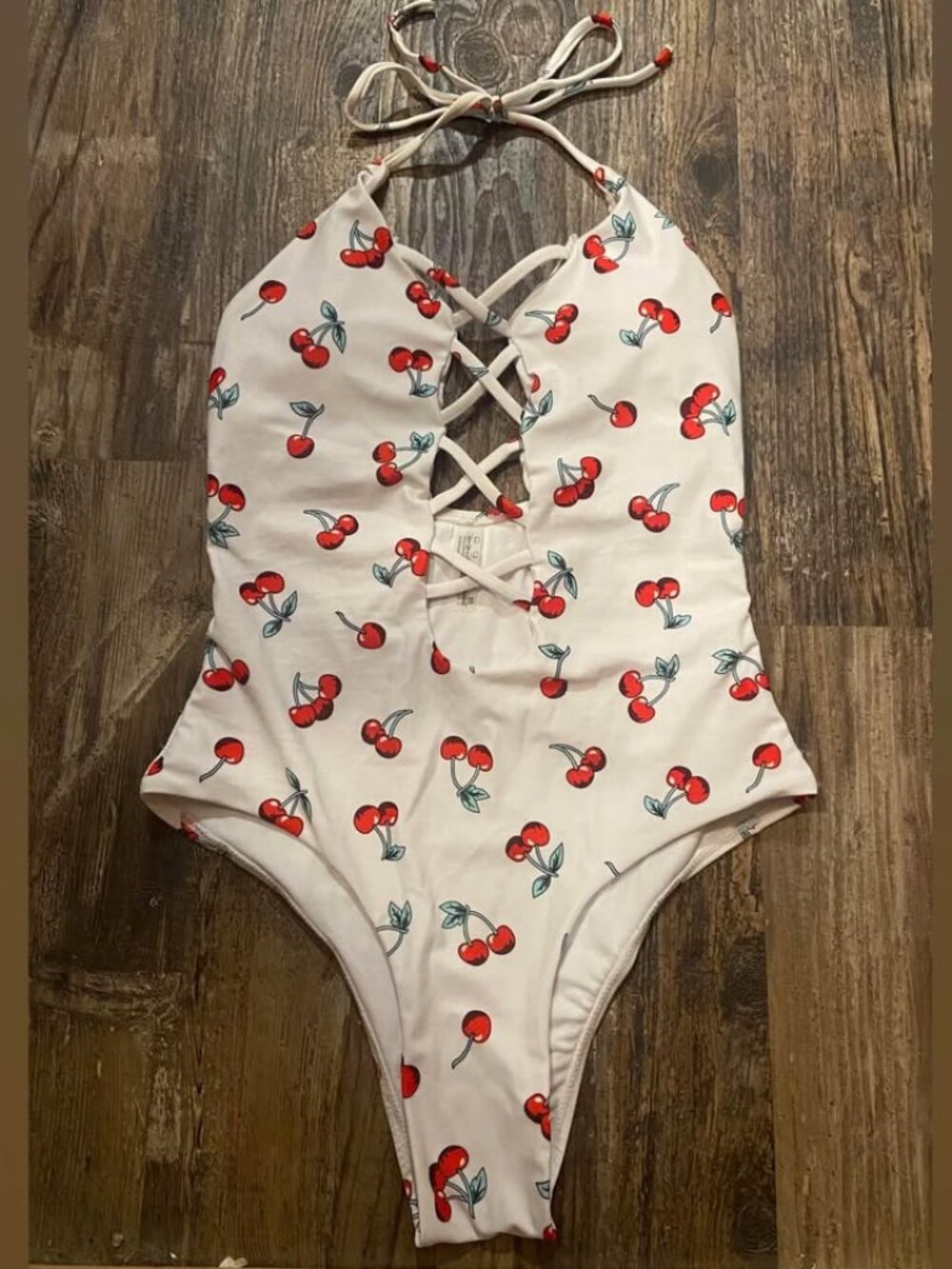 Strappy Cherry Swim Suit